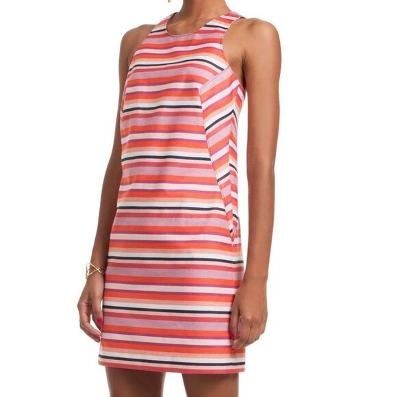 Colorblock Striped Trina Turk Racerback Sleeveless Sheath Mini Dress (NWT) - Picture 1 of 3